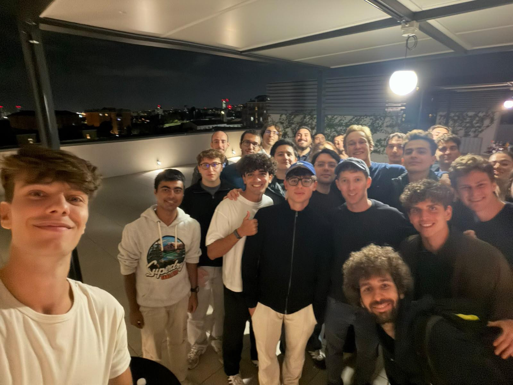 A group photo at the Cory Levy fireside chat